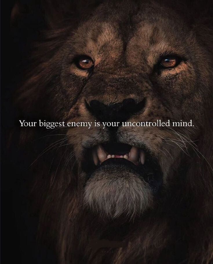 Your biggest enemy is your uncontrolled mind.