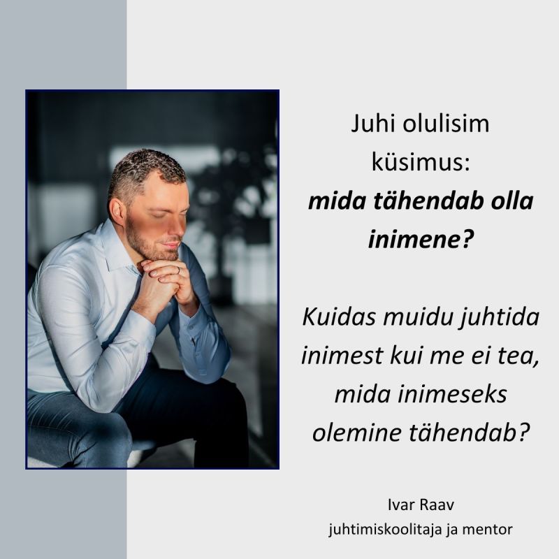 A leader's most important question: what does it mean to be human?
How else can we manage a human being if we don't know what it means to be human?