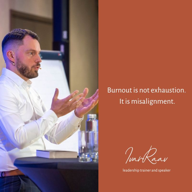 Pildil tekst: Läbipõlemine ei ole ammendumine. See on ebakõla. 